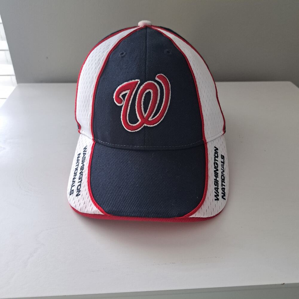 Washington Nationals MLB '47 Brand Adjustable Logo Hat Red White Blue - Picture 1 of 11